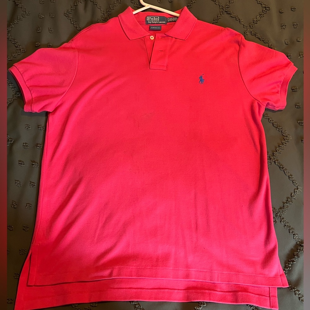 Ralph Lauren Men's Bright Pink Polo Shirt